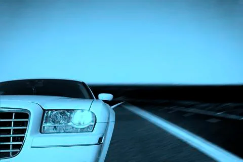 Car on the highway Stock Photos