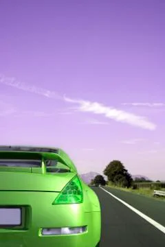 Car on the highway Stock Photos
