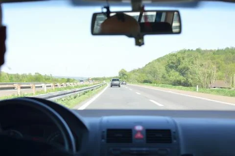 Car on a highway Stock Photos