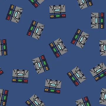 Car highway road vector seamless pattern Stock Illustration