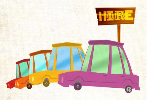 Car hire Illustrazione stock
