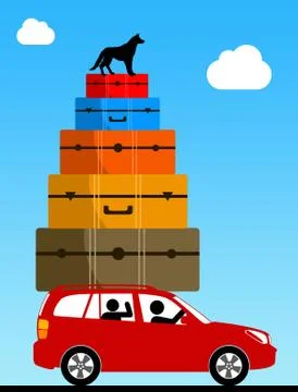 Car holiday Stock Illustration