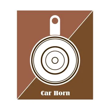 Car horn icon Illustrazione stock