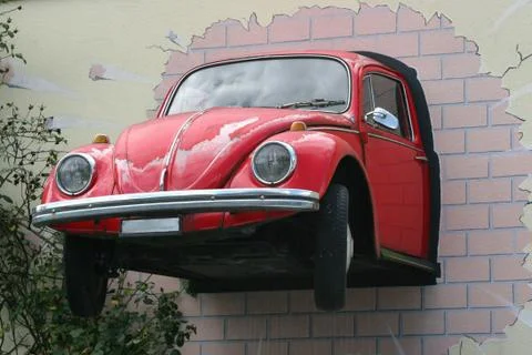 Car house bug creative creativity front idea Stock Photos