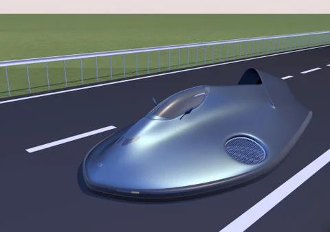 Car hovercraft (light gray-blue paint) Stock Illustration