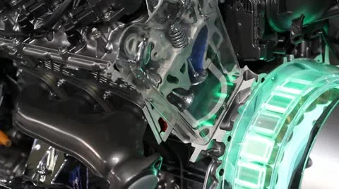 Car hybrid engine Video stock 22255186