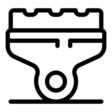Car ice scraper removing ice from windshield using handle Illustrazione stock