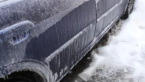 Car Ice Storm Stock Footage 1063726