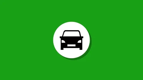 A car icon animated on a green screen, representing transport, travel, and .. Stock Footage 327762865