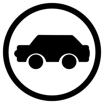 Car icon black Stock Illustration