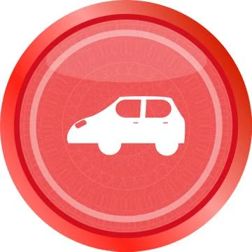 Car icon button design elements . Trendy flat style sign isolated on white ba Stock Illustration