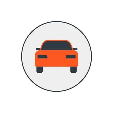 Car icon. Flat design. Stock Illustration
