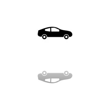 Car icon flat Stock Illustration