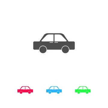 Car icon flat. Stock Illustration