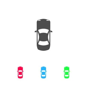 Car icon flat Stock Illustration