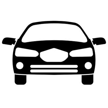 Car icon. Front view Stock Illustration