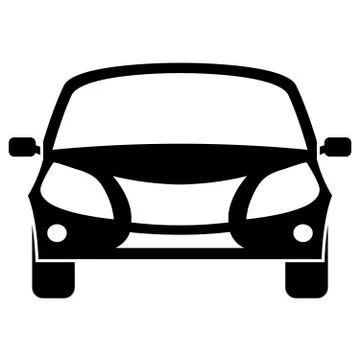 Car icon. Front view Stock Illustration