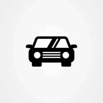 Car icon front view vector illustration. Illustrazione stock