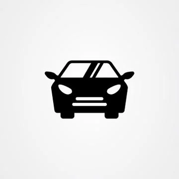 Car icon front view vector illustration. Illustrazione stock
