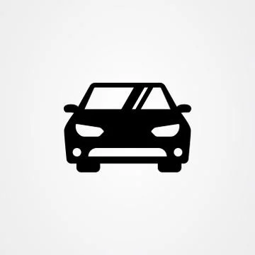 Car icon front view vector illustration. Stock Illustration