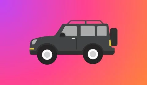 Car icon on gradient abstract background イラスト素材