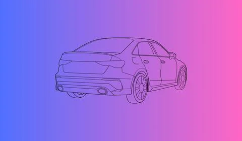 Car icon on gradient abstract background イラスト素材
