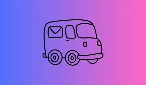 Car icon on gradient abstract background Illustrazione stock