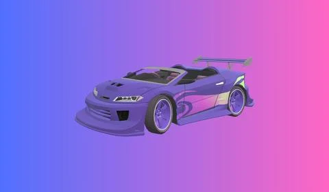 Car icon on gradient abstract background Ilustração Stock
