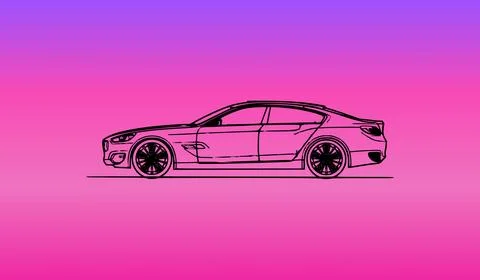 Car icon on gradient abstract background Illustrazione stock