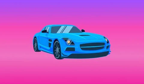 Car icon on gradient abstract background Stockillustratie