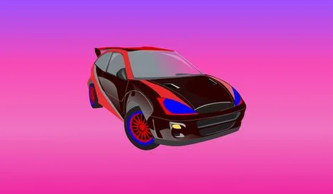 Car icon on gradient abstract background Stockillustratie
