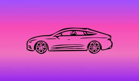 Car icon on gradient abstract background Stockillustratie