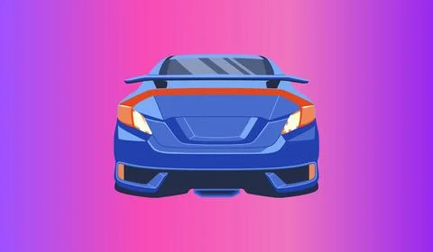 Car icon on gradient abstract background Stockillustratie