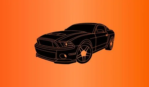 Car icon on gradient abstract background Illustrazione stock