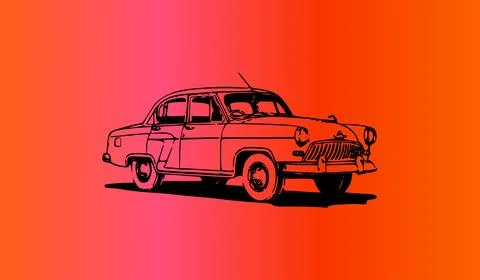 Car icon on gradient abstract background イラスト素材