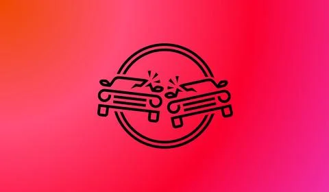 Car icon on gradient abstract background Stockillustratie