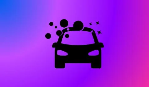 Car icon on gradient abstract background Stockillustratie