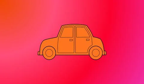 Car icon on gradient abstract background Stockillustratie