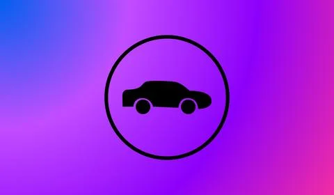 Car icon on gradient abstract background Illustrazione stock