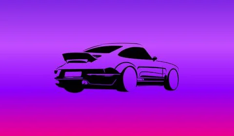 Car icon on gradient abstract background Stockillustratie