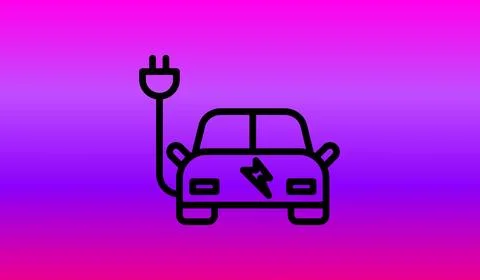 Car icon on gradient abstract background Stockillustratie