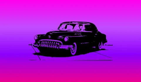 Car icon on gradient abstract background Illustrazione stock