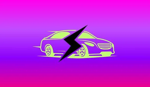 Car icon on gradient abstract background Illustrazione stock