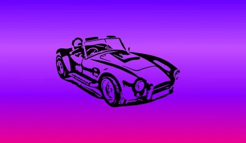 Car icon on gradient abstract background Stockillustratie