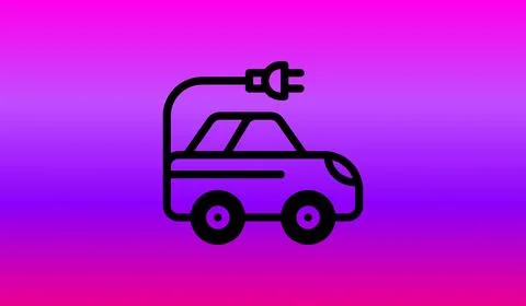 Car icon on gradient abstract background Stockillustratie