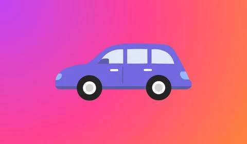 Car icon on gradient abstract background イラスト素材