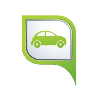 Car icon green Stock Illustration