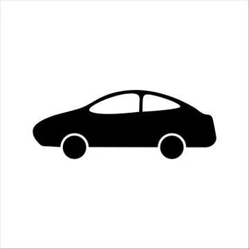 Car icon on isolate white. Vector illustration Stock Illustration