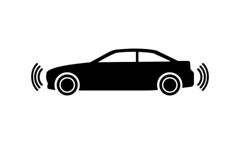 Car icon logo on isolated white background. Vector EPS 10. Stock Illustration