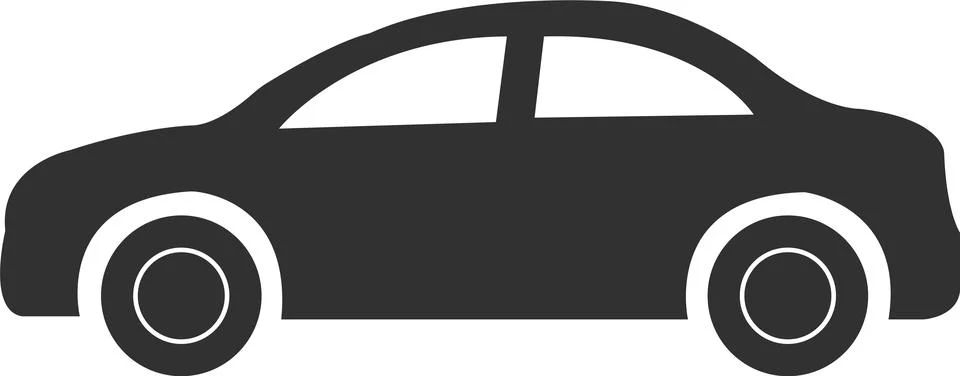 Car Icon Logo Vector. black Car symbol monochrome. Stock Illustration